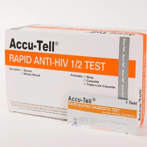 Cassette / bandelette de test rapide ACCU-Tell<sup>®</sup> vih 1/2 (sang total / sérum / plasma)