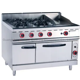 4-Burner Gas Stove & Griddle & Electric Oven