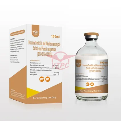 Penicilina de procaína y sulfato de dihidroestreptomicina y suspensión de flunixina (20% + 20% + 0,0125%)