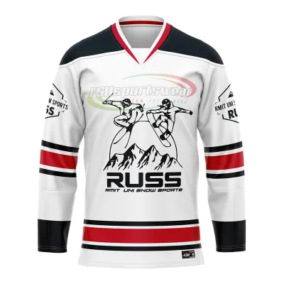 Custom design ice hockey jersey with subilmation print