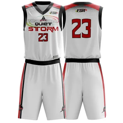 Wholesale custom basketball apparel Latest Basketball Jersey and shorts  Design Sublimation Reversible Basketba