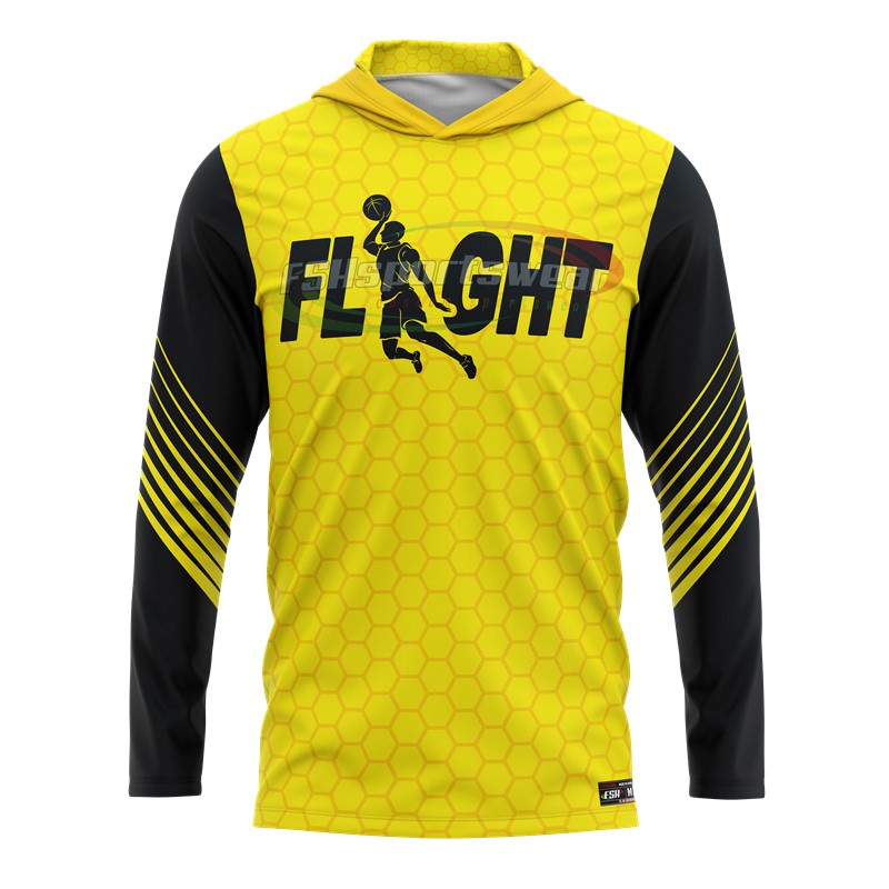 FANSIDEA Custom Basketball Jersey Yellow Black Round Neck Sublimation Basketball Suit Jersey Men's Size:3XL