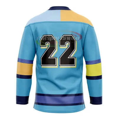 Sublimation print Youth and Adult ice hockey jersey with laces