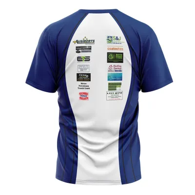 Custom made sublimated cricket polo shirts 100% polyester customer's size chart