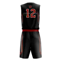 Collegiate basketball uniforms custom made sublimation print basketball jersey and basketball shorts
