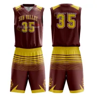 100% Polyester Basketball Jersey Custom Design Basketball Uniform Wholesale Reversible Basketball Wear 