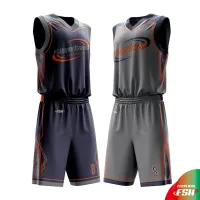 Collegiate sublimated reverse basketball jersey