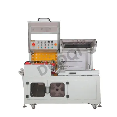 DQL-5545 + BSQ-4525 آلة ختم أوتوماتيكية بالكامل من النوع L + آلة تقلص درجة حرارة ثابتة
