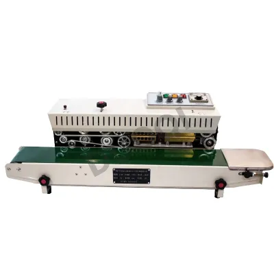 DUOQI FR-980 ink-wheel automatic plastic bag shrink sleeve seaming machine, durable continuous band sealer heat sealing machine