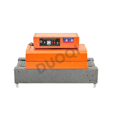 DUOQI BSX-3015 plastic film shrink wrapping machine heat shrink tunnel packing machine with roller/Iron net conveyor