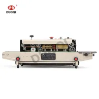 DUOQI FR-770 electric automatic bands heating sealing machine,factory price top quality plastic bag continuous band heats sealer