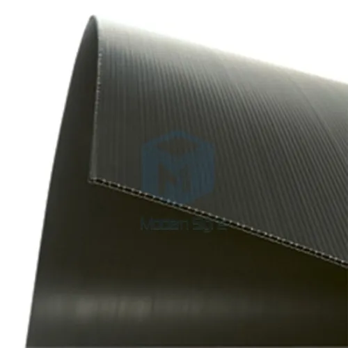 Protección de piso 2 mm 250 g / m2 300 g / m2 PP negro Hoja de Coroplast Corflute Rolls Hoja de plástico corrugado