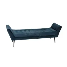 Velvet Bed End Ottoman Bench with Metal Legs