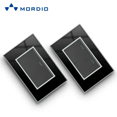 N8 Mordio Мьянма Вьетнам Чили Бразилия Черная розетка для модуля настенного переключателя и 1-канальная розетка с портами 2,1 А, 2 USB