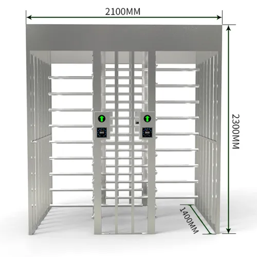H1B Dual Door Full Height Gates RFID Access