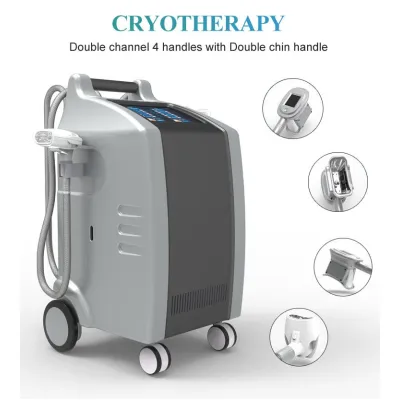 2019 Newest 4 Handles Cryolipolisi Slimming Machine con doppia funzione di trattamento Chin