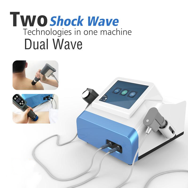 Electromagnetic Pneumatic 2 handles Shockwave Machine with ED