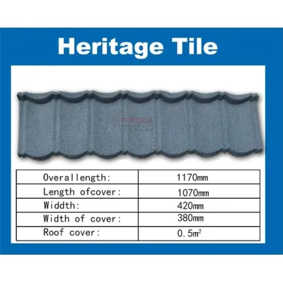 PT Roof - بلاط السقف المعدني المطلي المعدني المصنوع من الحجر بنسبة 100٪
