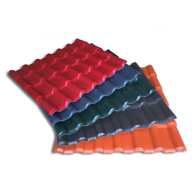 ASA Coated synthetic resin roof tile plastic pvc roofing sheet for shed