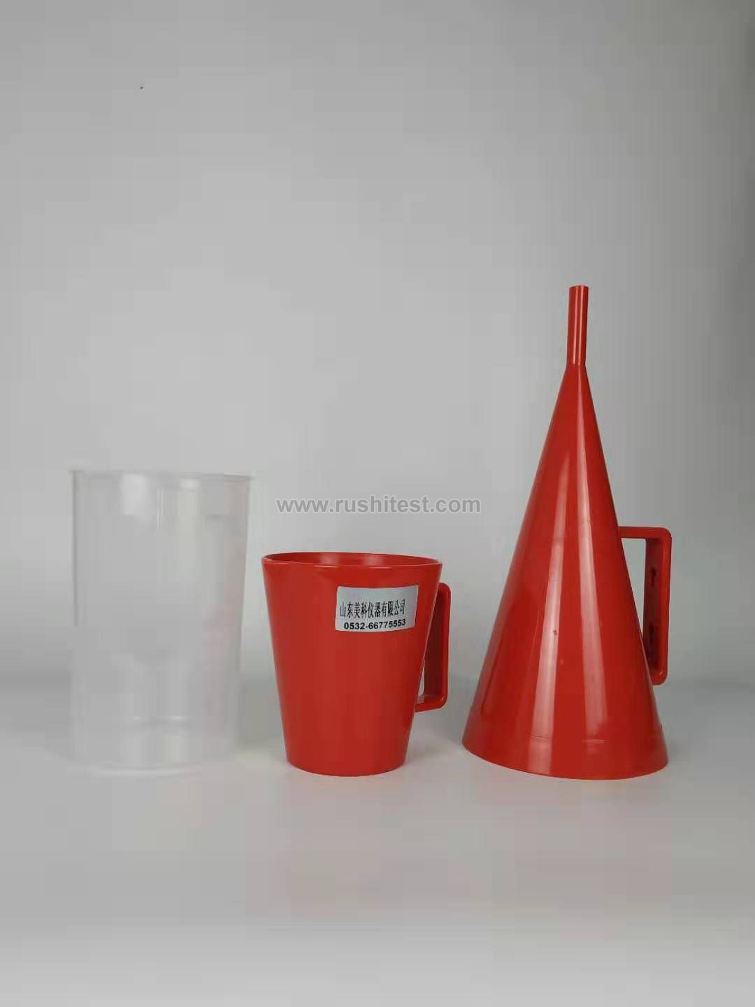 Marsh Funnel field tool used to measure the viscosity of