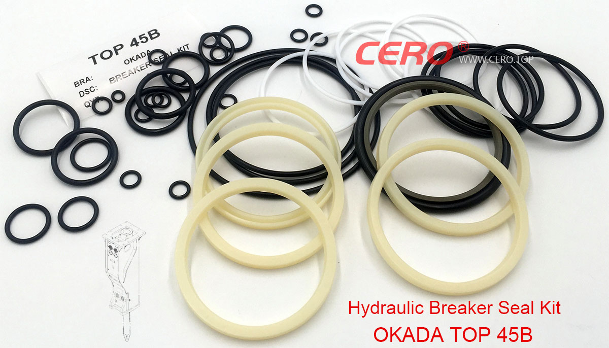 OKADA TOP45B Breaker Seal Kit TOP 45B Hammer TOP45 OKADA TOP45B Breaker Seal Kit TOP 45B Hammer TOP45