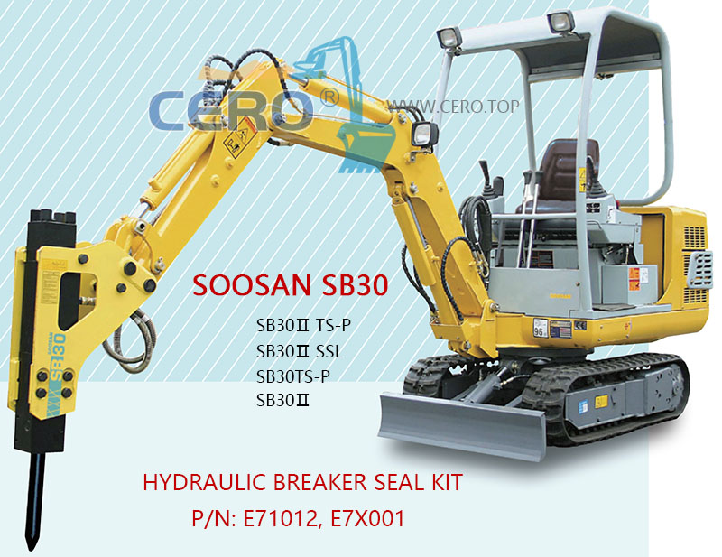 SOOSAN SB30 Breaker Seal Kit E71012 E7X001 SB30Ⅱ SB30TSP SQ30