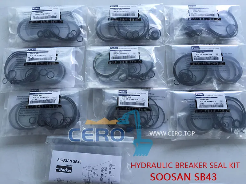 SOOSAN SB43 Breaker Seal Kit F9X001 F91012 SB43Ⅱ SB43TS-P ParKer Seal Kit