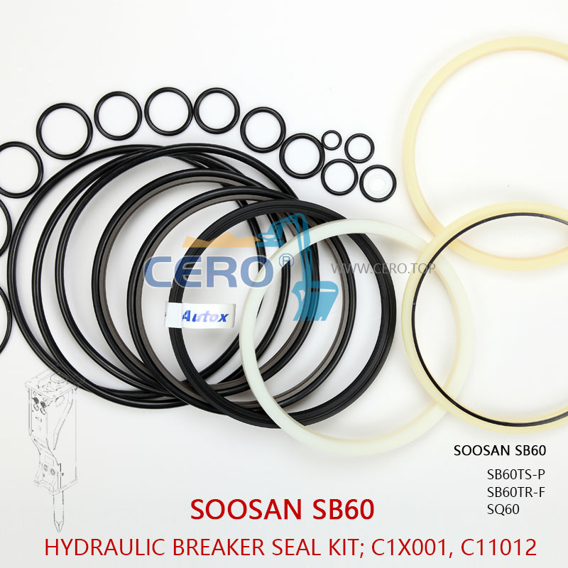 SOOSAN SB60 Breaker Seal Kit C2X001 C21011 SB60TSP SQ60