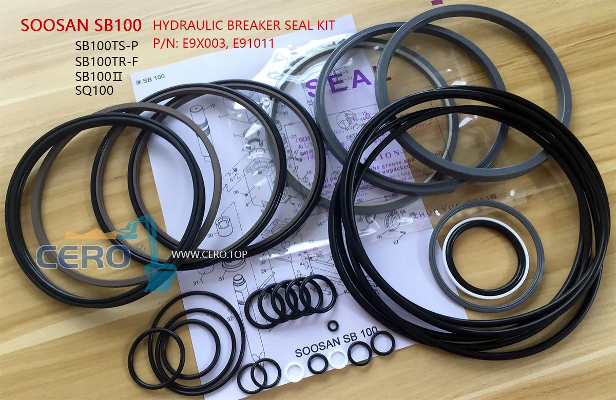 ParKer Seal Kit SOOSAN SB100 Hydraulic Breaker Seal Kit E9X003 E91011 SB100TSP SQ100 SB100TRF