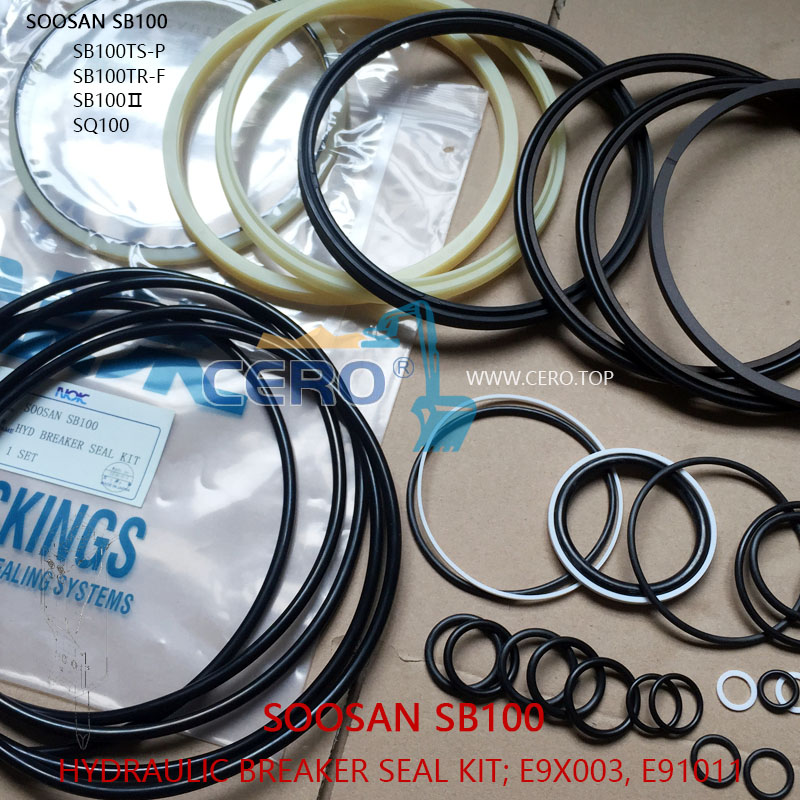 SOOSAN SB100 Breaker Seal Kit E9X003 E91011 SB100TSP SQ100 SB100Ⅱ