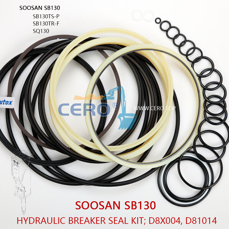 SOOSAN SB130 Breaker Seal Kit D8X004 D81014 SB130TSP SQ130 SB130TRF