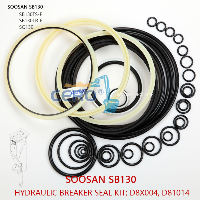 SOOSAN SB130 Breaker Seal Kit D8X004 D81014 SB130TSP SQ130 SB130TRF