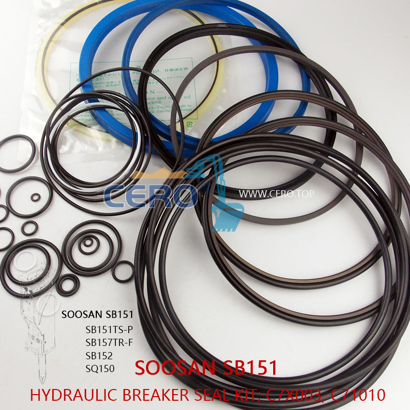 SOOSAN SB151 Breaker Seal Kit C7X003 C71010 SB152 SQ150 SB157TRF