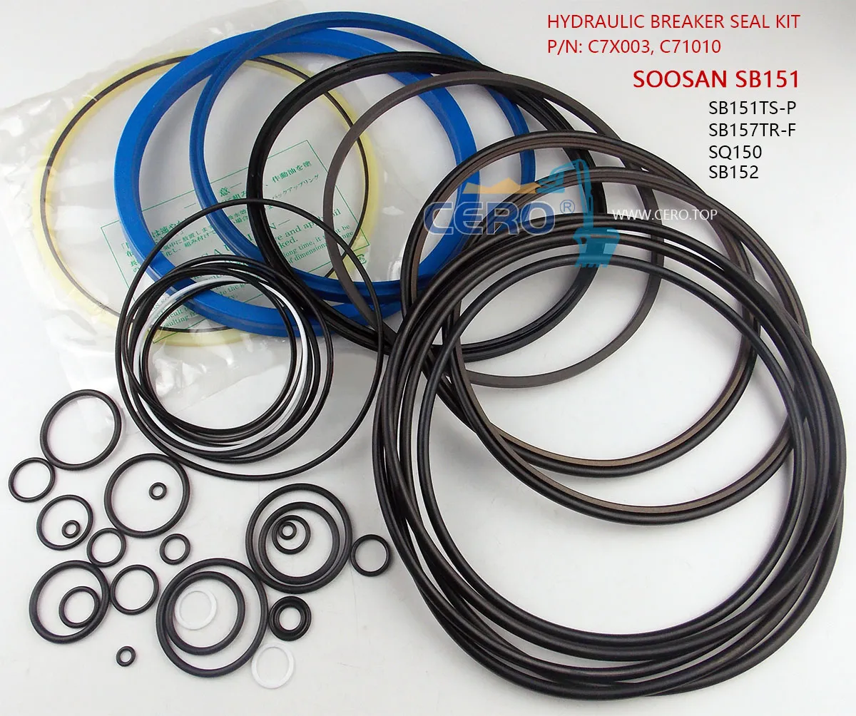 SOOSAN SB151 Hydraulic Breaker Seal Kit C7X003 C71010 SB151TSP SQ150 SB157TRF SB152