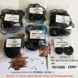 Hyundai R210LC-7 Kit de vedação de válvula de controle 31N6-10110 Kawasaki KMX15NA 31N610110 MCV