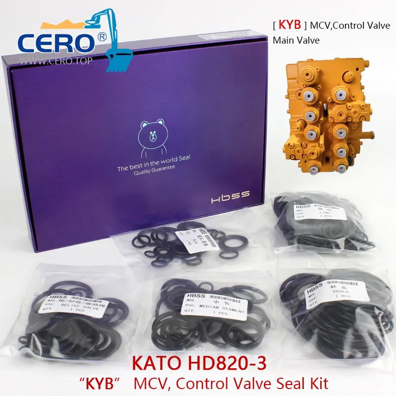 Kato HD820III LC Control Valve Seal Kit HD820 KYB Mcv HD820-3 Main Valve