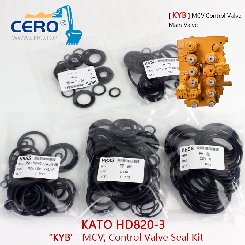 Kato HD820III LC Control Valve Seal Kit HD820 KYB Mcv HD820-3 Main Valve