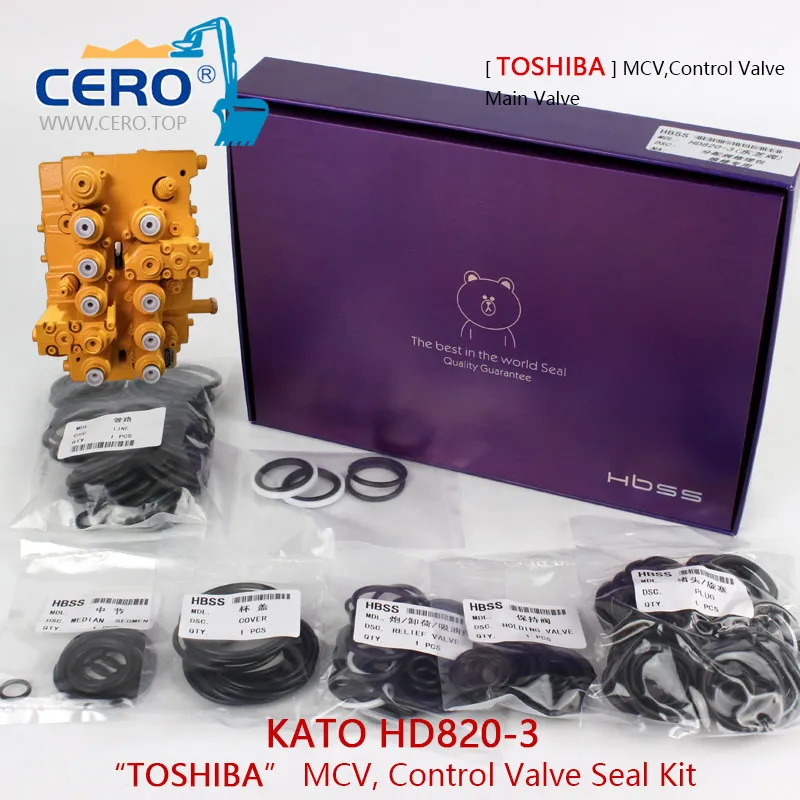 Kato HD820III LC Control Valve Seal Kit HD820 TOSHIBA Mcv HD820-3 Main Valve