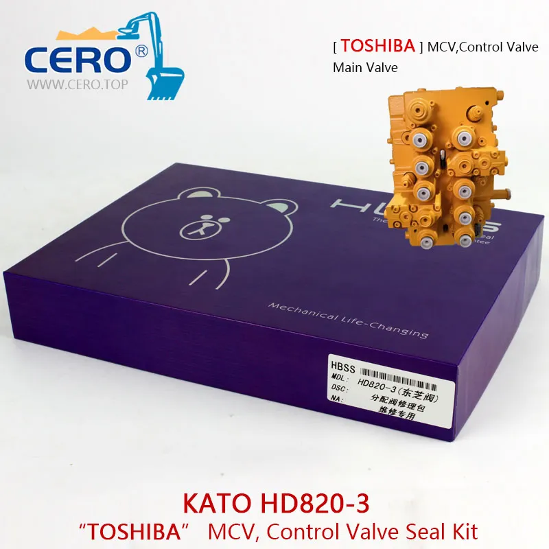 Kato HD820III LC Control Valve Seal Kit HD820 TOSHIBA Mcv HD820-3 Main Valve