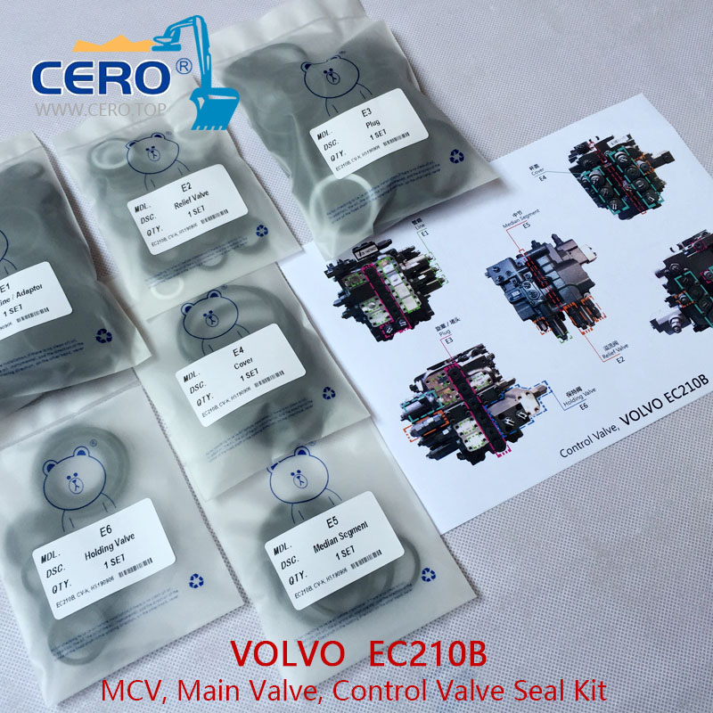 Volvo EC210B Control Valve Seal Kit EC210BLC 14636698 VOE14636698