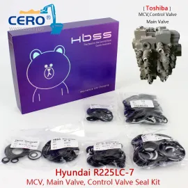 Hyundai R225LC-7 regelklepafdichtingsset R225-7 Toshiba Mcv hoofdklep