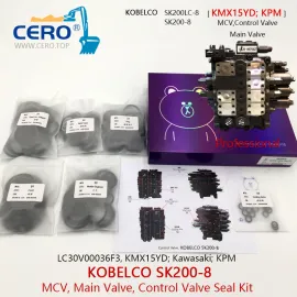 Kobelco SK200-8 Control Valve Seal Kit SK200LC-8 Main Valve LC30V00036F3 KMX15YD