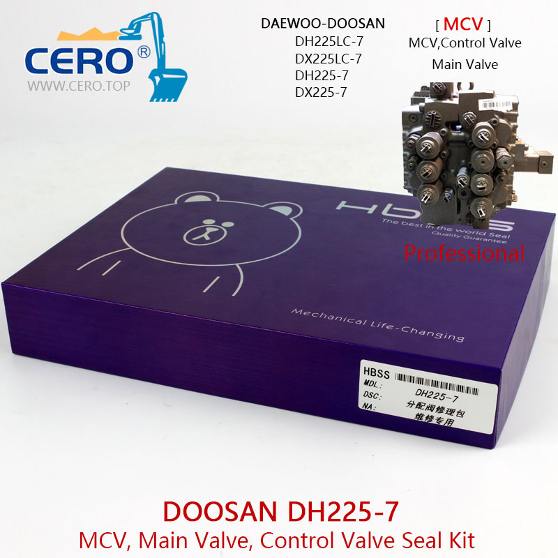 Doosan DH225-7 Control Valve Seal Kit Daewoo DH225LC-7 Main Valve