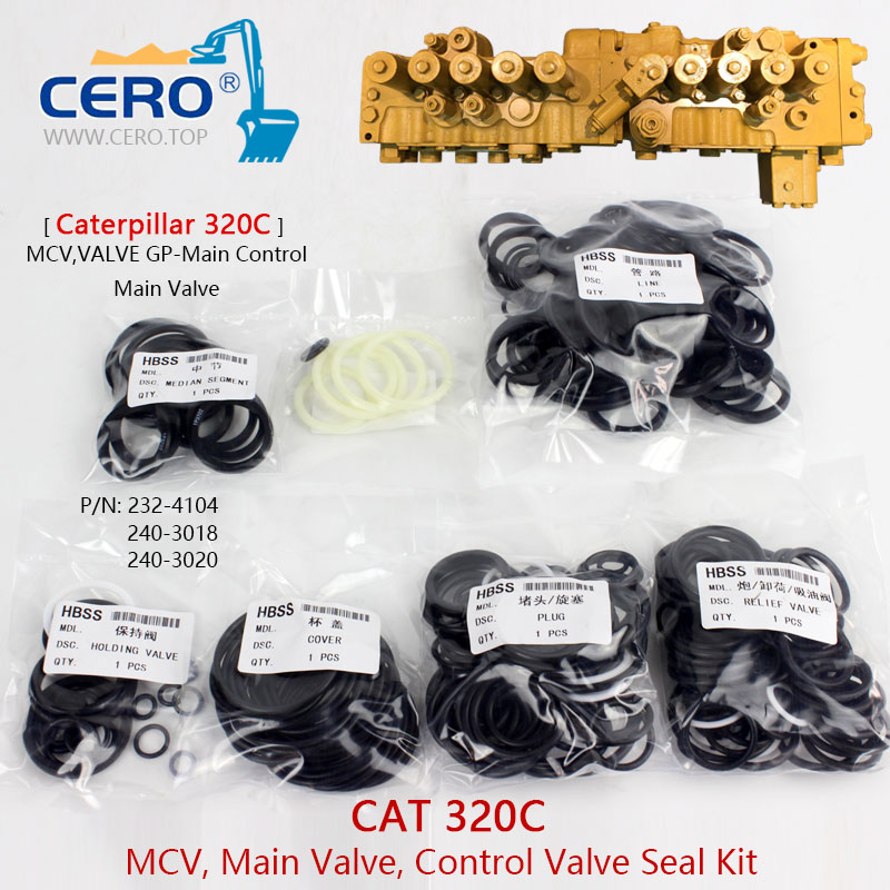 CAT 320C Control Valve Seal Kit Caterpillar 320CL Valve Gp Main Control