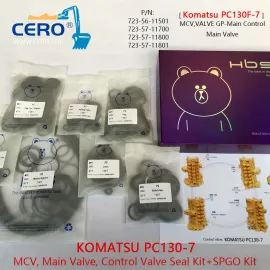 Komatsu PC130-7 Main Control Valve Seal Kit 723-56-11501 PC130F-7