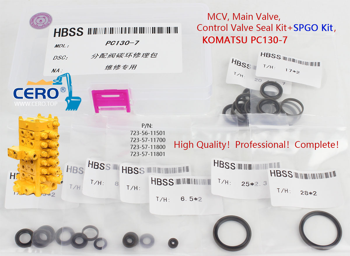 Komatsu PC1307 Kit de sello de válvula de control principal 72356
