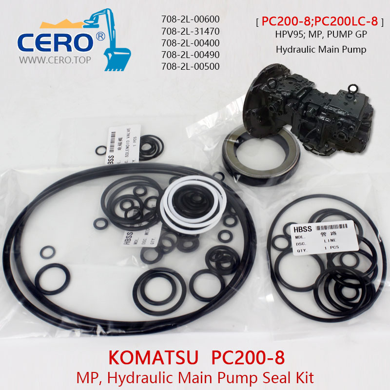 Komatsu PC200-8 Main Pump Seal Kit 708-2L-00600 708-2L-00500