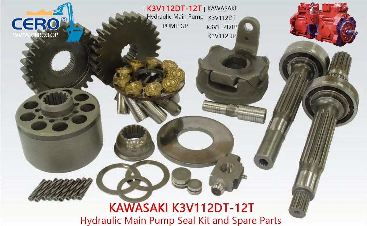 Kawasaki K3V112DT K3V112DTP K3V112DP K3V112 12T Hydraulic Main Pump Spare Parts