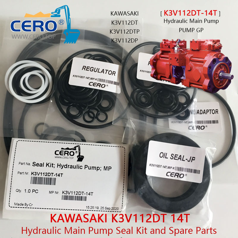 Hydraulic Pump Seal Kit K3V112DT for Kawasaki