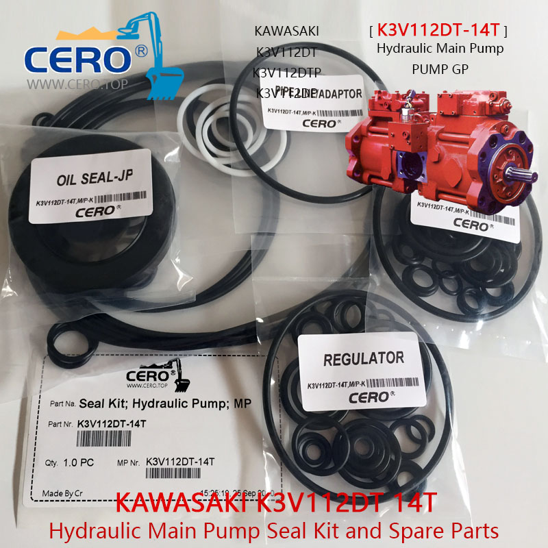 Hydraulic Pump Seal Kit K3V112DT for Kawasaki